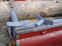  supporting brackets - found an old halfshaft fitted the hood-frame tubes well